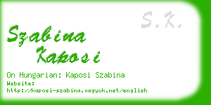 szabina kaposi business card